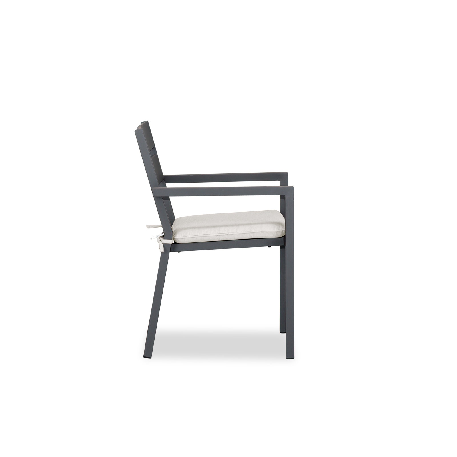 Vivant Stackable Sunbrella® Patio Armchair, Canvas Natural, Slate