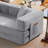 78.8'' Corduroy Convertible Sofa Bed Upholstered Sleeper Sofa with Armrest and Pillow-1148589152