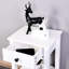 White Side Table With Drawer - Fits Multiple Decoration Styles And Spaces Storage Contemporary Decor