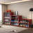 Cabinets | 6-Pair Sneaker Storage Cabinet | RGB Color Changing LED Lights | Sliding Dust-Proof Glass Doors | App &amp; Remote Controlled | Crimson Red | Particle Board | Contemporary-701894711