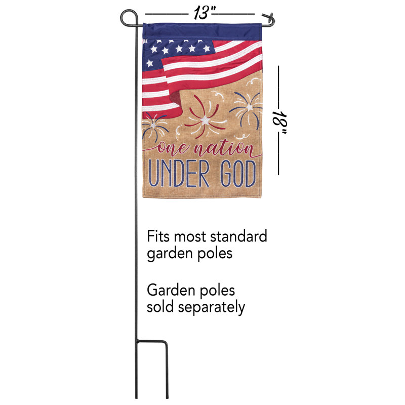 Drapeau de jardin en polyester 18 po x 13 po Ayleena