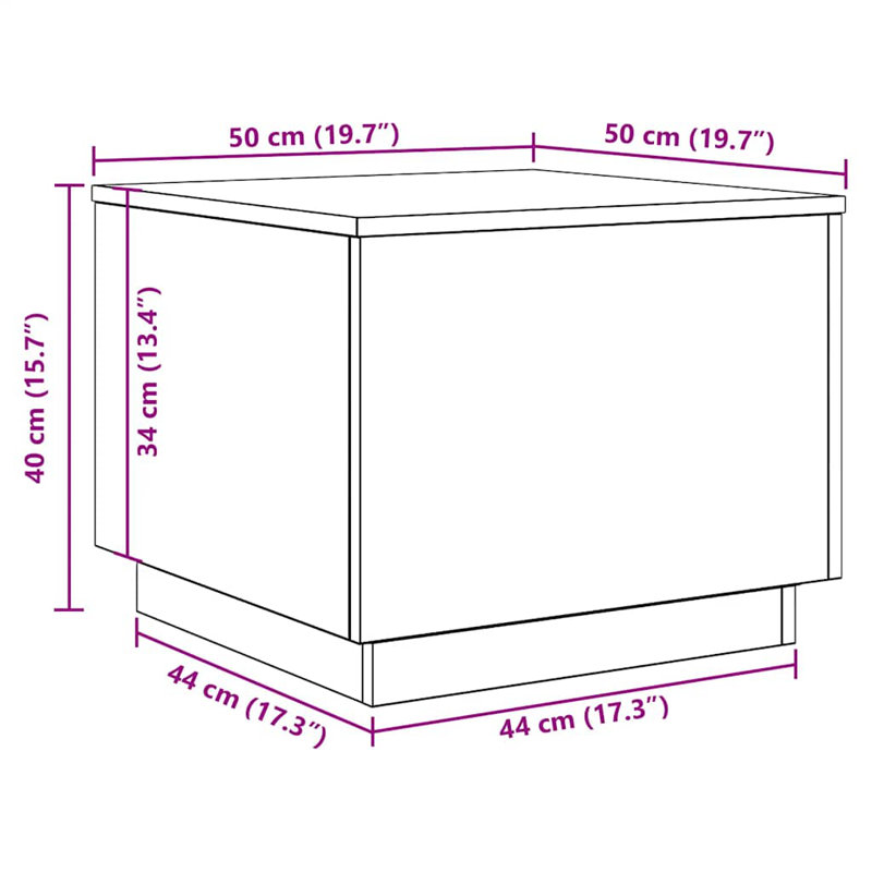 Chamara Block Coffee Table, Black Oak