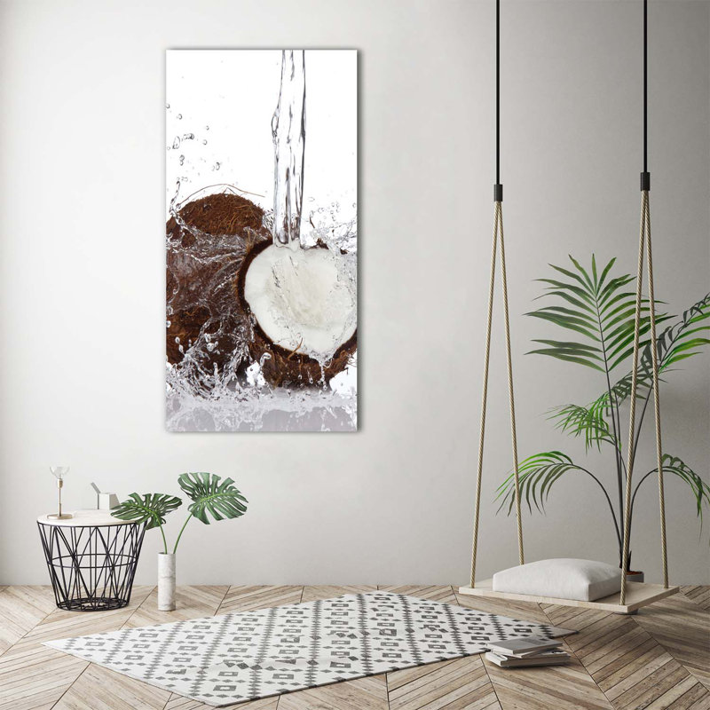 Coconut 1 Piece Wrapped Canvas Wall Art