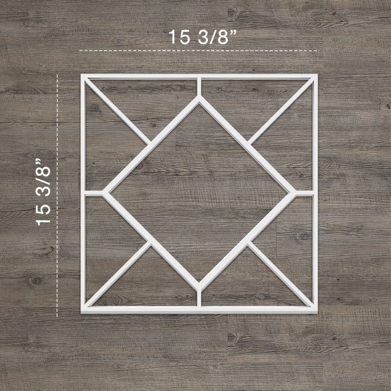 Hudson Decorative Fretwork Wall Panels, 15.375" H x 15.375" W x 0.375" D