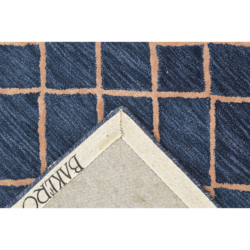 Geometric Wool Hand Woven Area Rug, Rectangle 122 x 183cm