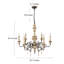 Lustre classique / traditionnel à 6 lumières de style bougie Lomba