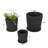 Cole And Grey 3 Piece Ceramic Ribbed Planter With Attached Saucer Set-1514213204