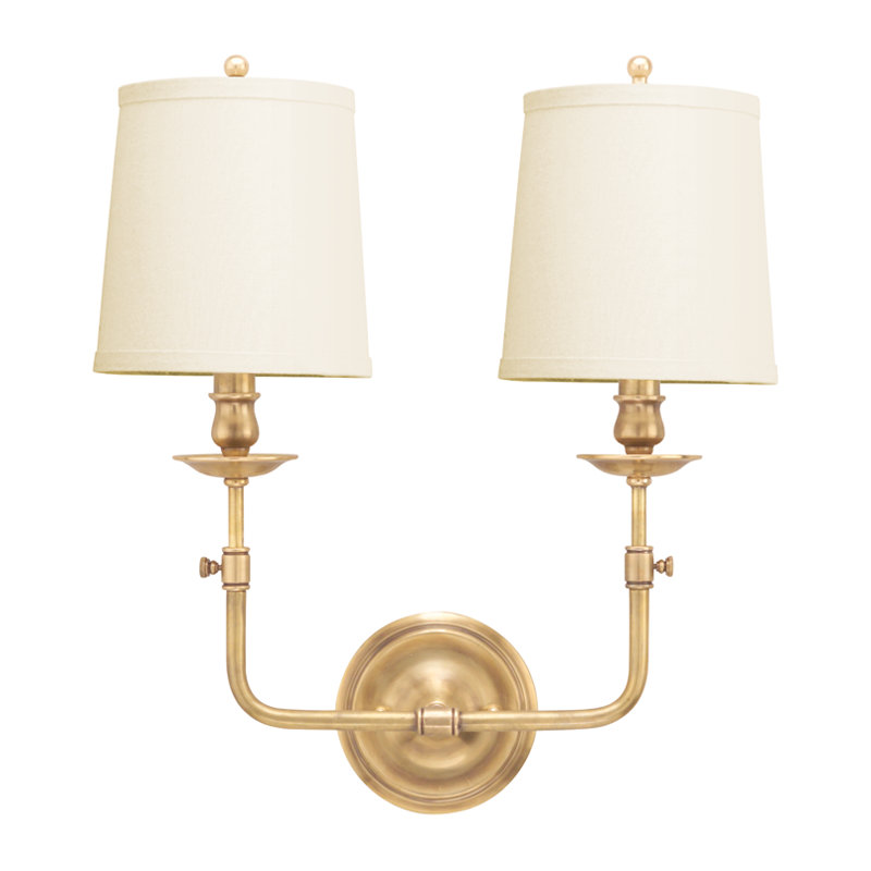 Logan Armed Sconce, Aged Brass