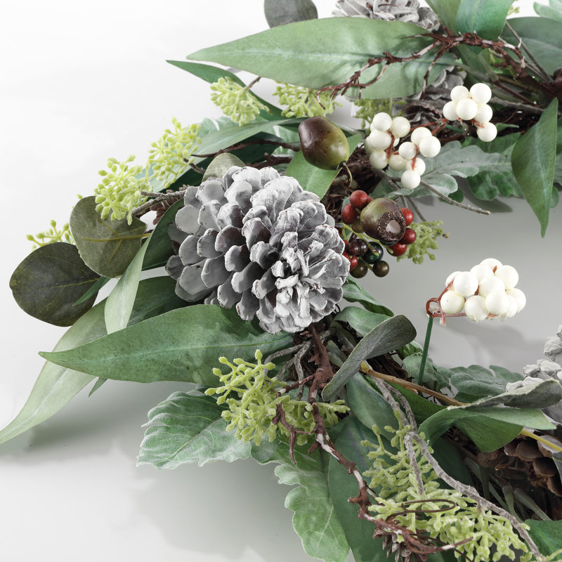 Couronne en PVC 24 po Eucalyptus and Berries