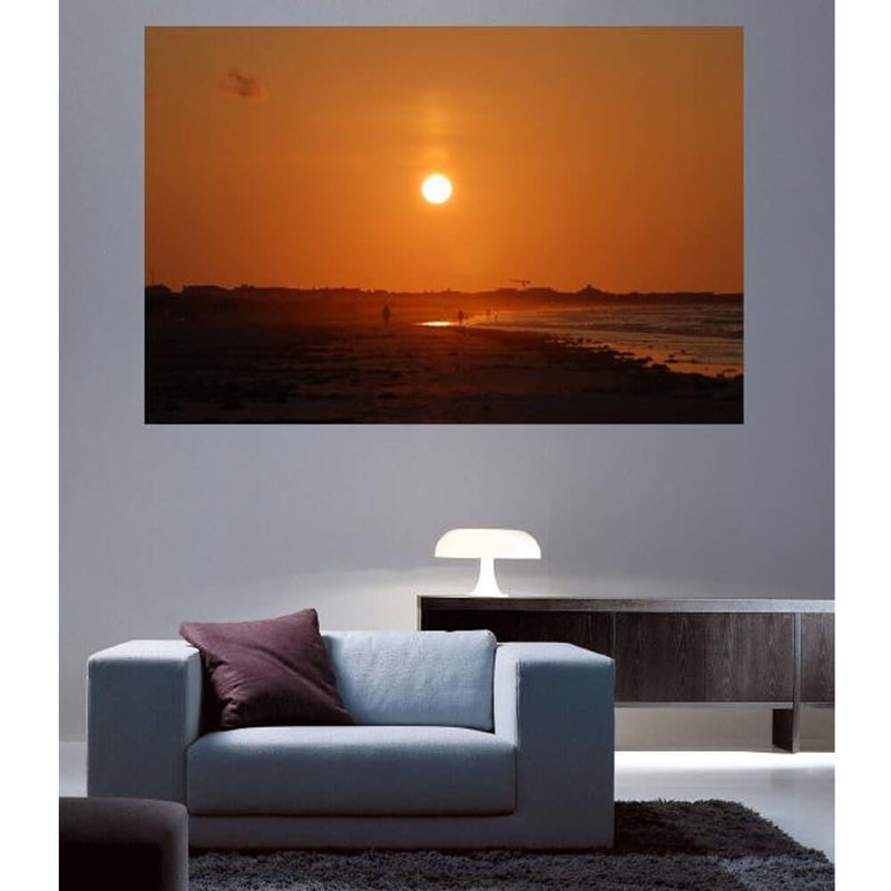 Décalcomanie murale coucher de soleil, 16 po x 24 po