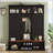 62.2" Entryway Hall Tree with Bench, Top Cubbies & Bottom Storage-129045979
