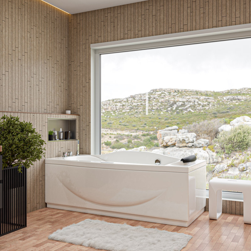 71'' x 32'' Bathtub with Faucet, Left