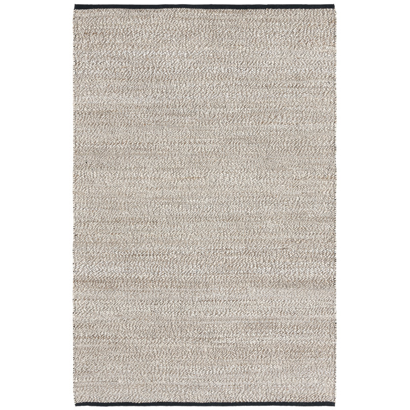 Natural Fiber 867 Flatweave Jute/Cotton No Pattern Rug in Beige, Rectangle 8' x 10'