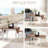 Convertible Drop-Leaf Dining Table,Multi-Function Extendable Table,Compact-to-Large Transforming Table(Only 1Pcs Table)-538826691