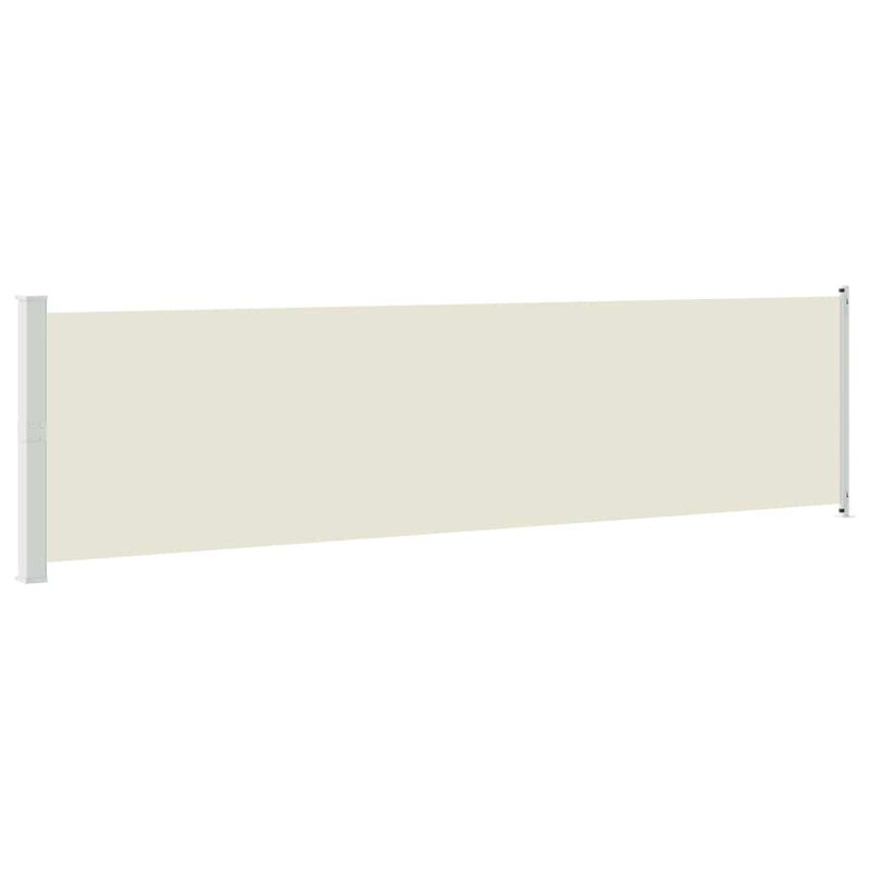 vidaXL Patio Retractable Side Awning 236.2"x63" Cream, 63" H x 236.2" W, Cream