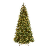 9' Charleston Pine Hinged Tree With 600 Clear Lights