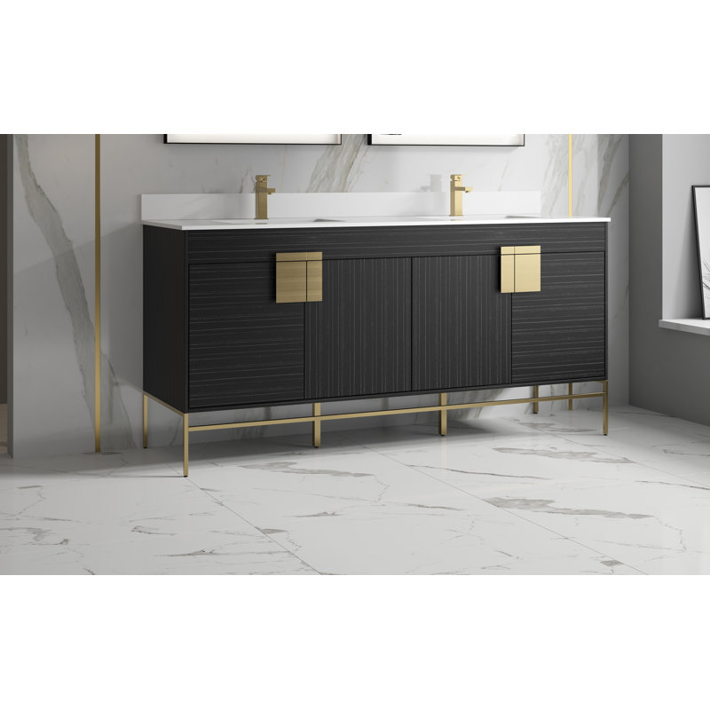 Meuble-lavabo à double cuve 72 po Roald Bulank