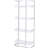 Smooth white four-layer open bookshelf