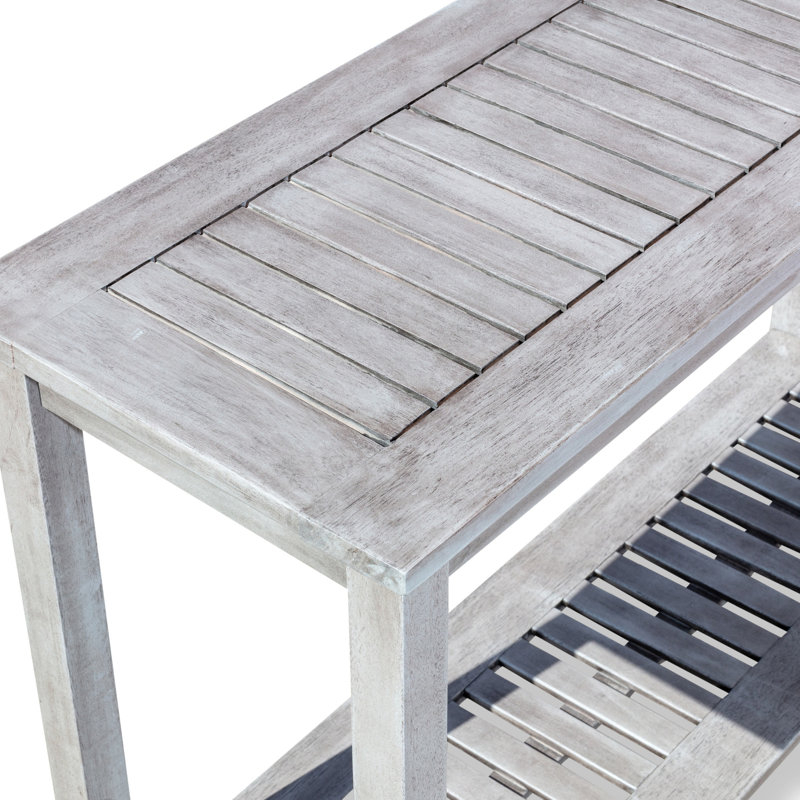 Console en eucalyptus gris argenté