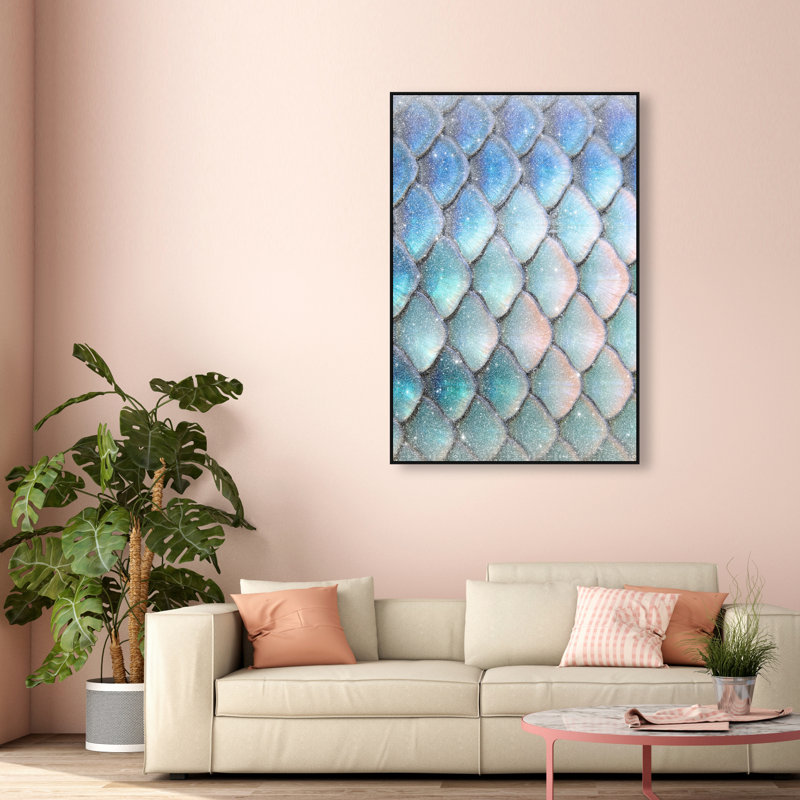 Mermaid Zoom Canvas Fantasy & Sci Fi Print by Oliver Gal, Black Frame, 10 x 15, 16"H x 11"W, Black Floater Frame