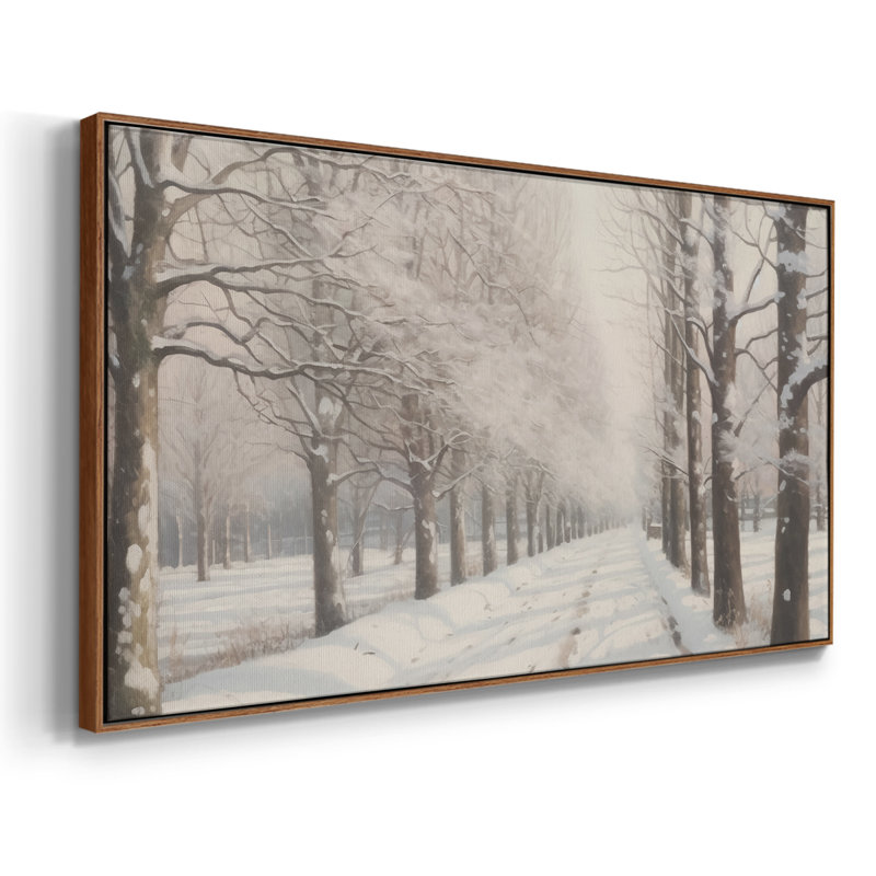 Série paysage - CCLXI - Toile tendue avec châssis tendue, prête à être accrochée, H 25 po x l 49 po, Noyer