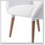 Fauteuil en bois d'agneau massif avec structure en hêtre massif, pour le salon