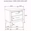 Table de chevet 2 tiroirs Grey Oak
