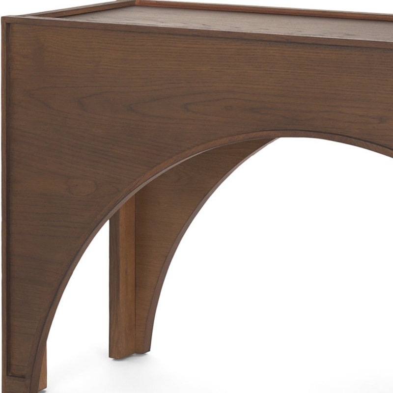 Console en bois brun de 55 po
