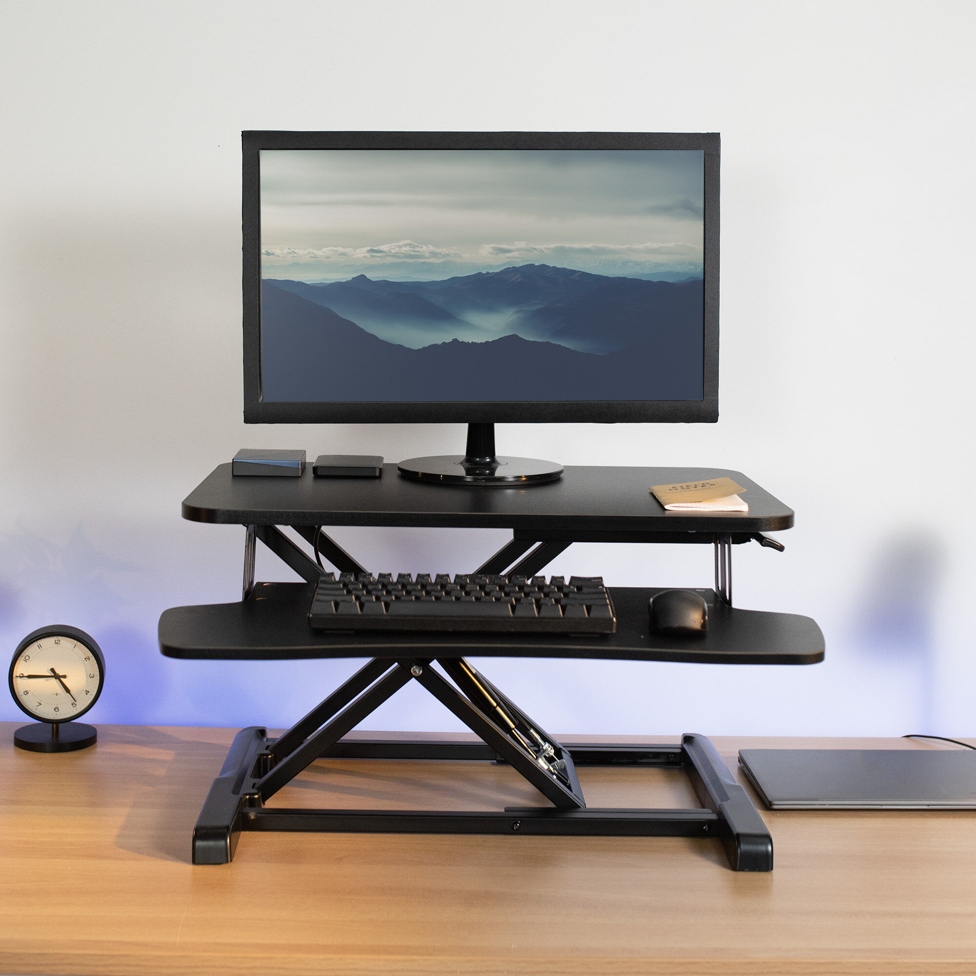 Vivo 36 Wide Compact Electric Adjustable Height Sit Stand Desk