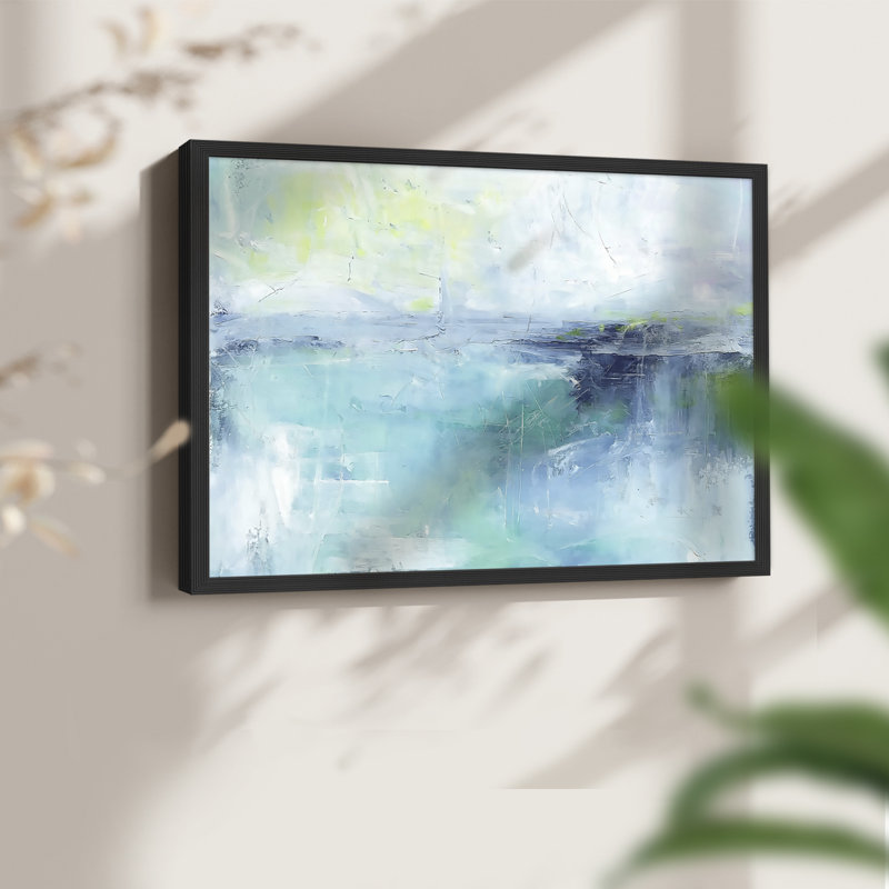 Abstract Series-V -Framed Print - Restickable, Black, 16" H x 20" W