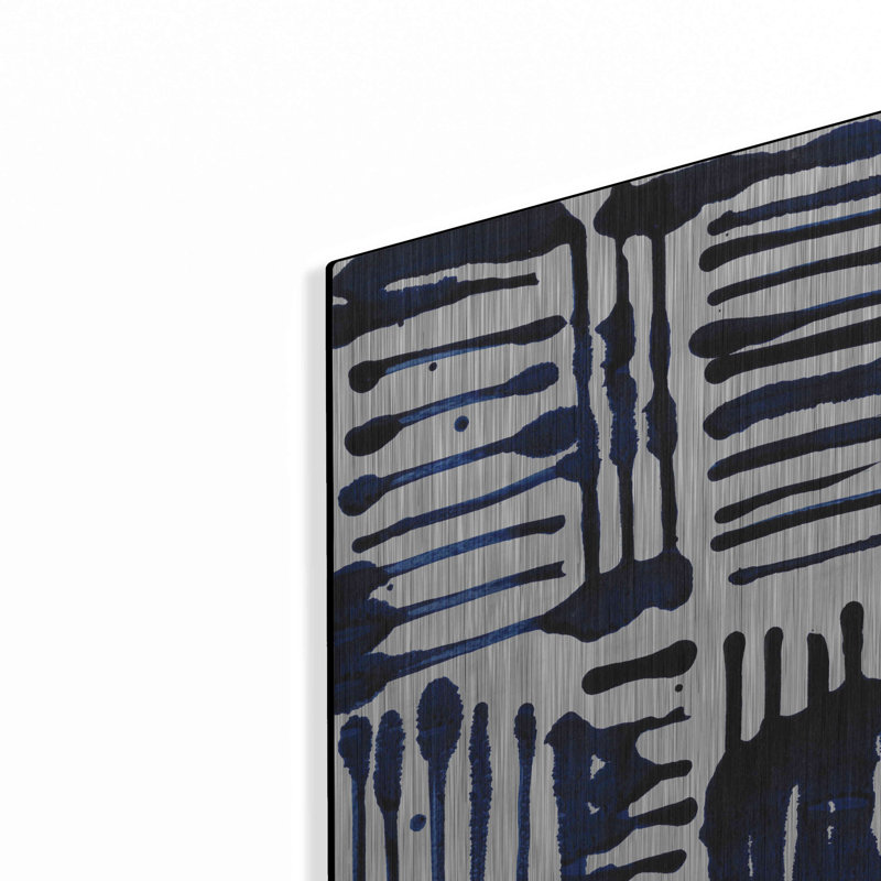 "Indigo Stripes II" par Jodi Fuchs, H 24 po x l 16 po