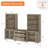 Corretta Bookcase With Drawers And Glass Cabinets, Tall Book Case With Open Book Shelfs, Large Wood Bookcases Farmhouse Bookshelves For Living Room Bedroom Home Office Kitchen, 72'
