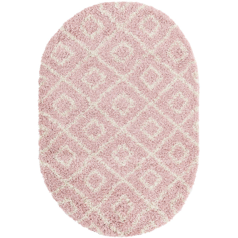 Annehild Geometric Indoor Rug, Oval 4' x 6'