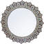 Miroir mural rond en bois massif