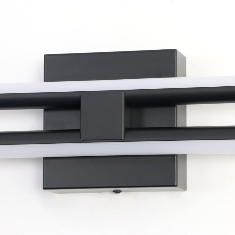 Jaasiel 2-Light 24 Inch LED Vanity Light Triac Dimmable, Black