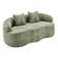Canapé courbé vert avec accoudoir rond, canapé à compression avec 2 coussins, canapé pour petit espace, salon, chambre à coucher, sans assemblage-709501110