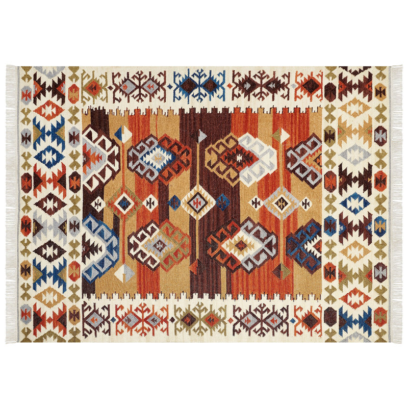 Shelstead Southwestern Wool Hand Woven Area Rug, Rectangle 160 x 230cm