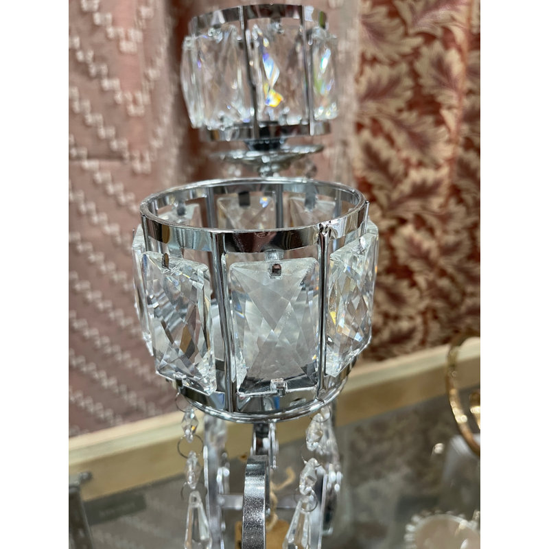 Brionie 21'' H Tabletop Candelabra, Silver