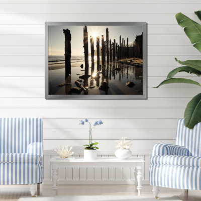 " Beach Photo Pier Reflections II "