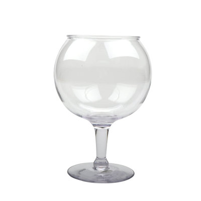 G.E.T. Shatterproof Heavy-Duty Plastic Jumbo Margarita Beer Schooner, 53 Ounce, Clear (Set of 12)