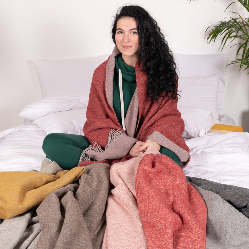 Merino Wool Blanket Gurfaan, Anthracite