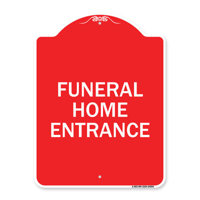 Signmission Designer Series Sign - Entrance Sign Funeral Home Entrance/24094