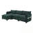 L Shaped Modular Sectional Sofa with Movable Ottoman and side pocket-794422958