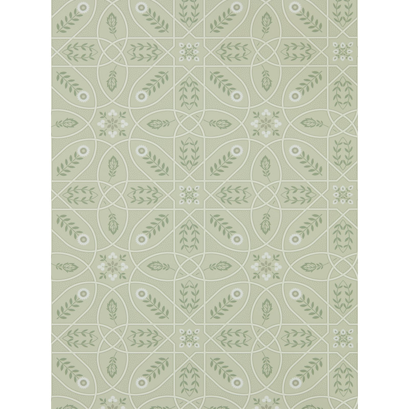 Brophy Trellis Wallpaper, Sage Linen