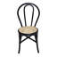 Ensemble de 2 chaises de salle à manger en rotin noir 15,5 x 20,5 x 35,5 po