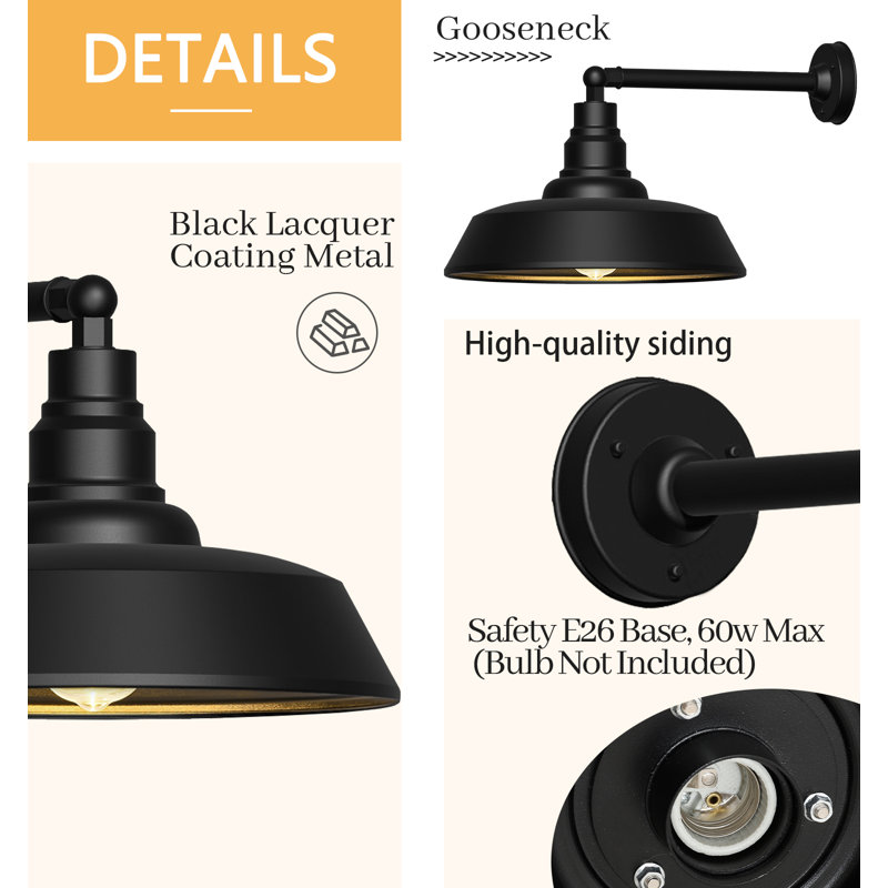 Outdoor Wall Light, 24.41" H x 24" W x 33" D