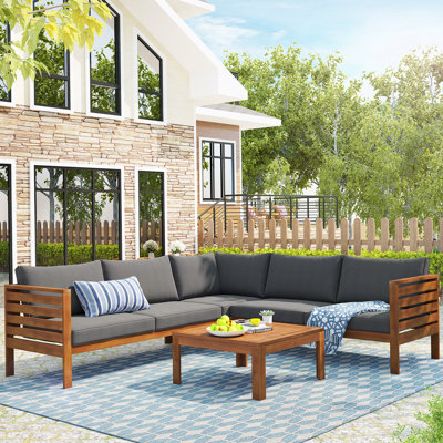 Outdoor Sofa Set With Cushions