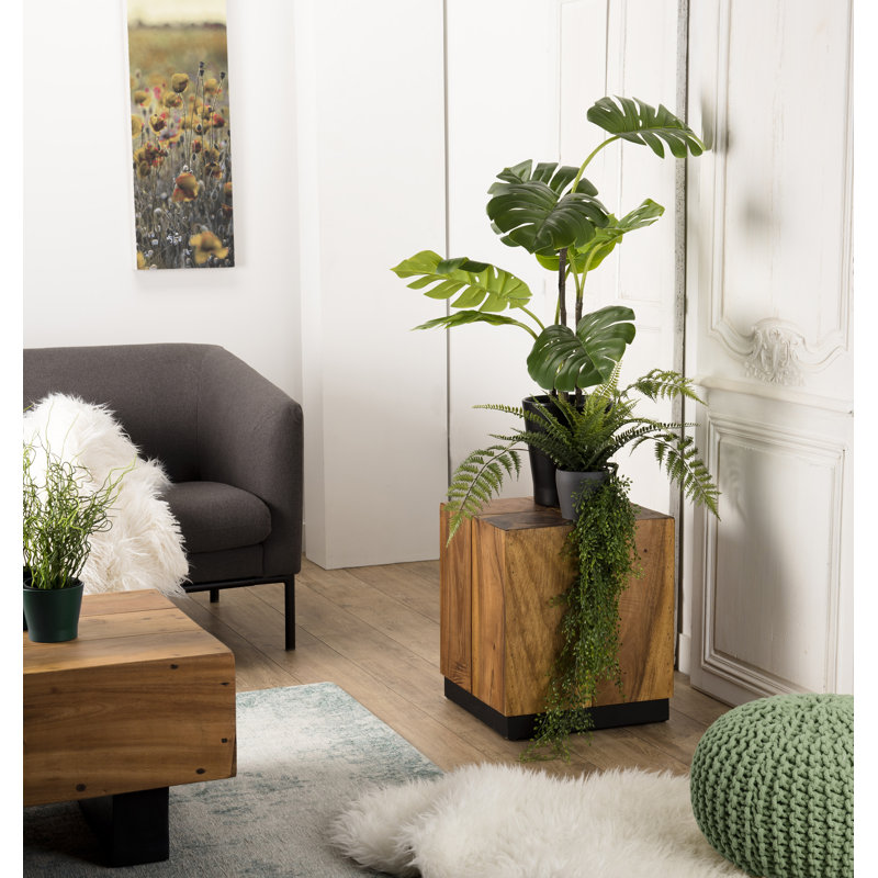 Carlton Solid Wood Block End Table