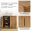 Ensemble de salle à manger 9 pièces Waynesville avec table à manger cannelée, chaise de salle à manger, armoire et buffet-540749450