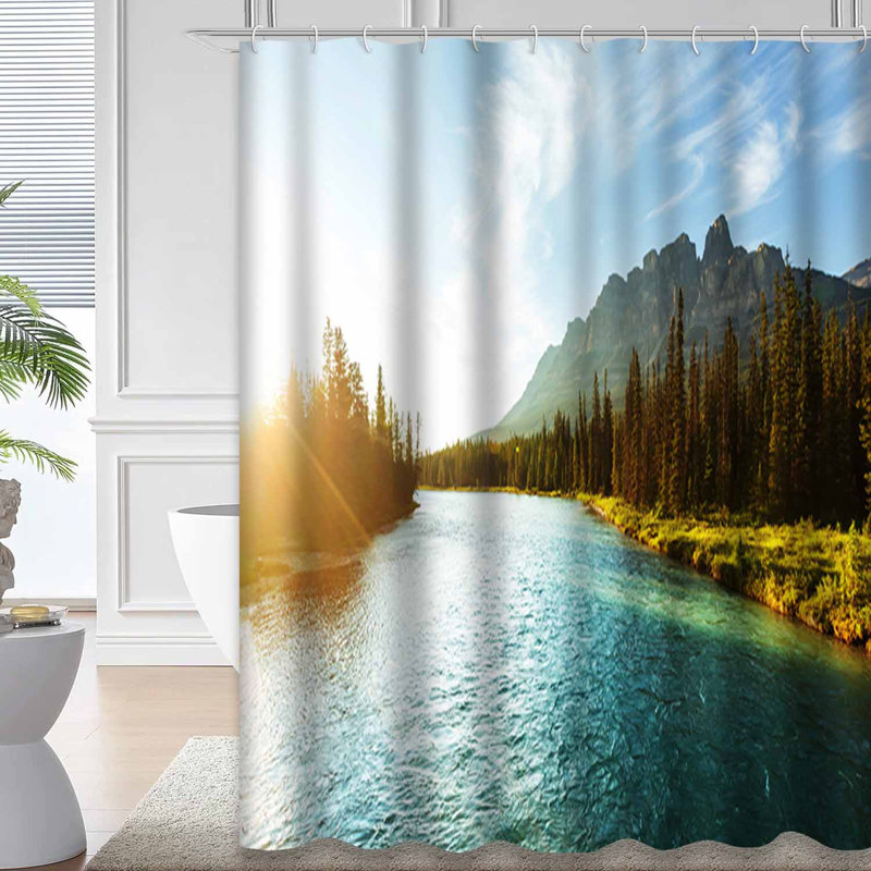 Rideau de douche Castle River Banff, L 72 po x l 72 po